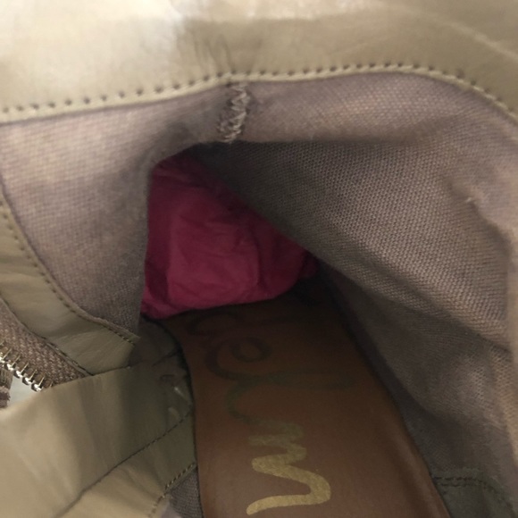 Sam Edelman Lucca Four Buckle Suede Block Heel Booties - Picture 6 of 8